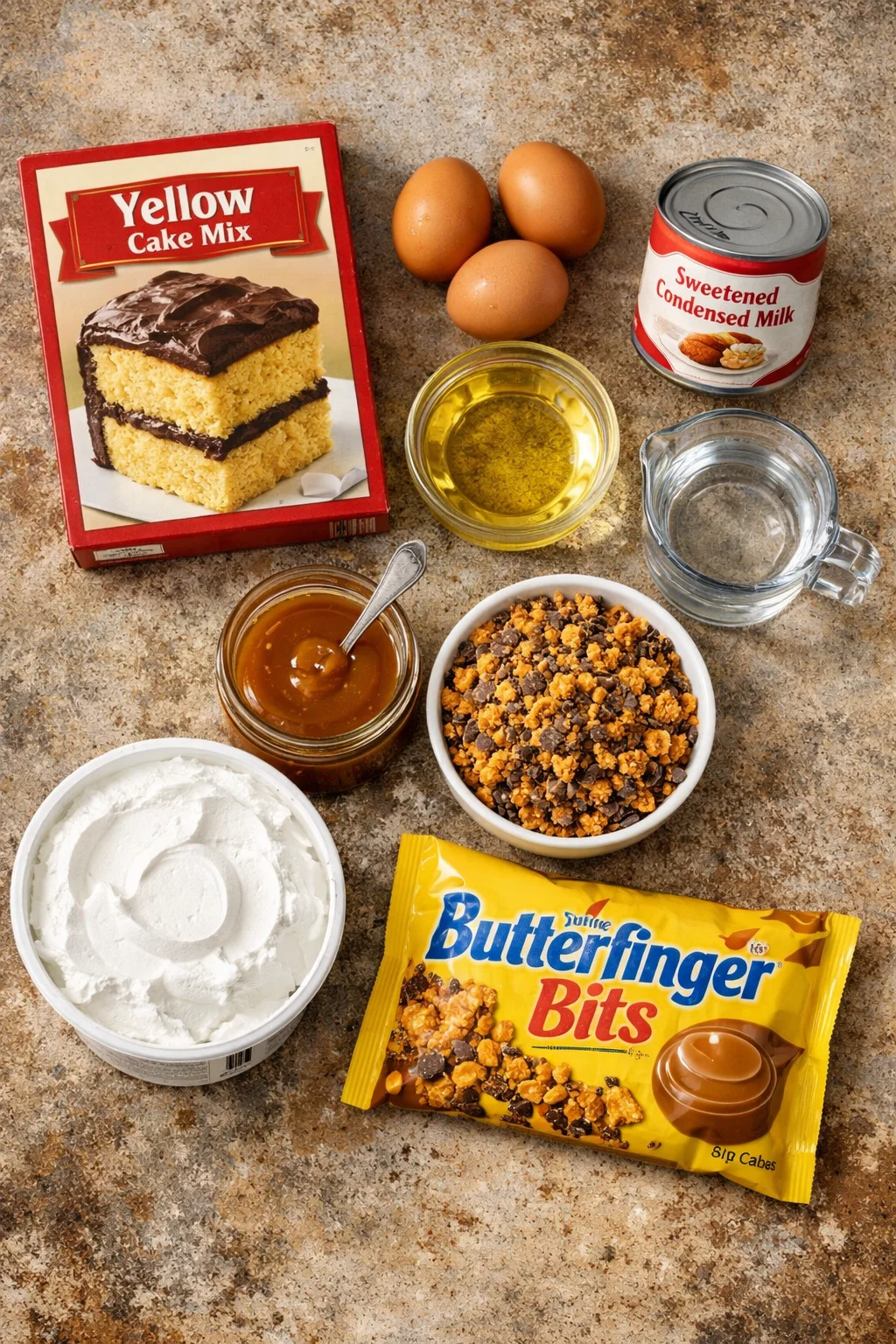 BUTTERFINGER POKE CAKE