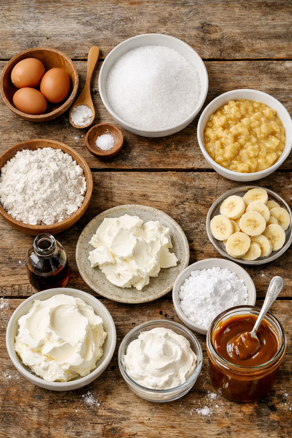 Caramel Banana Roll Cake