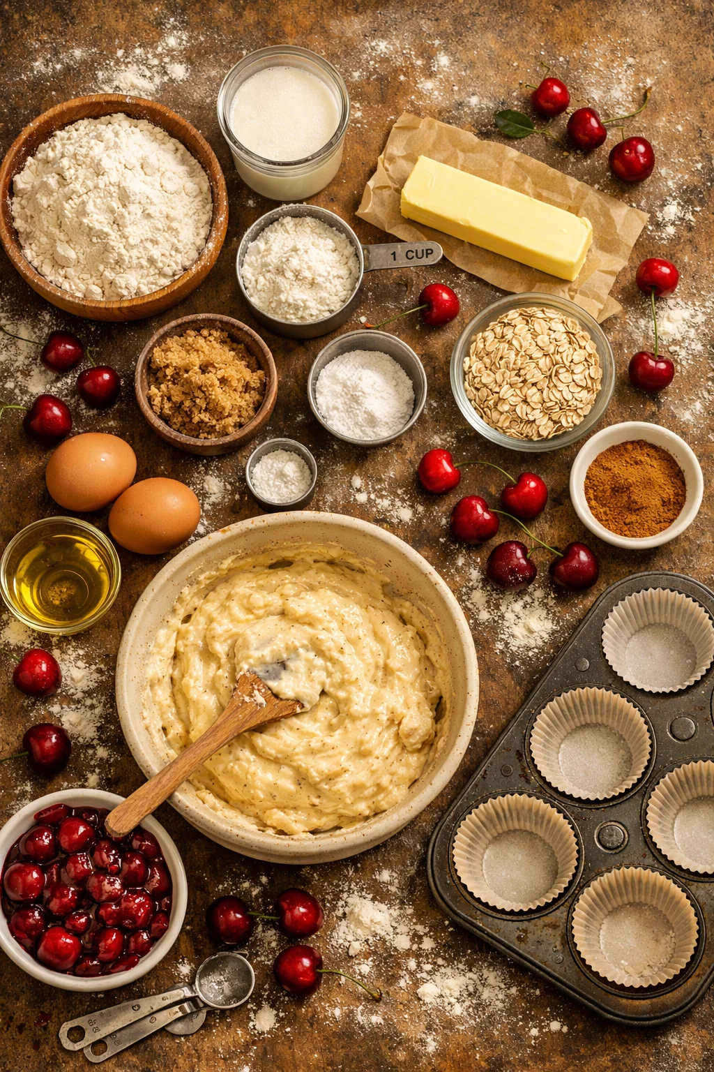 Cherry Cobbler Muffin