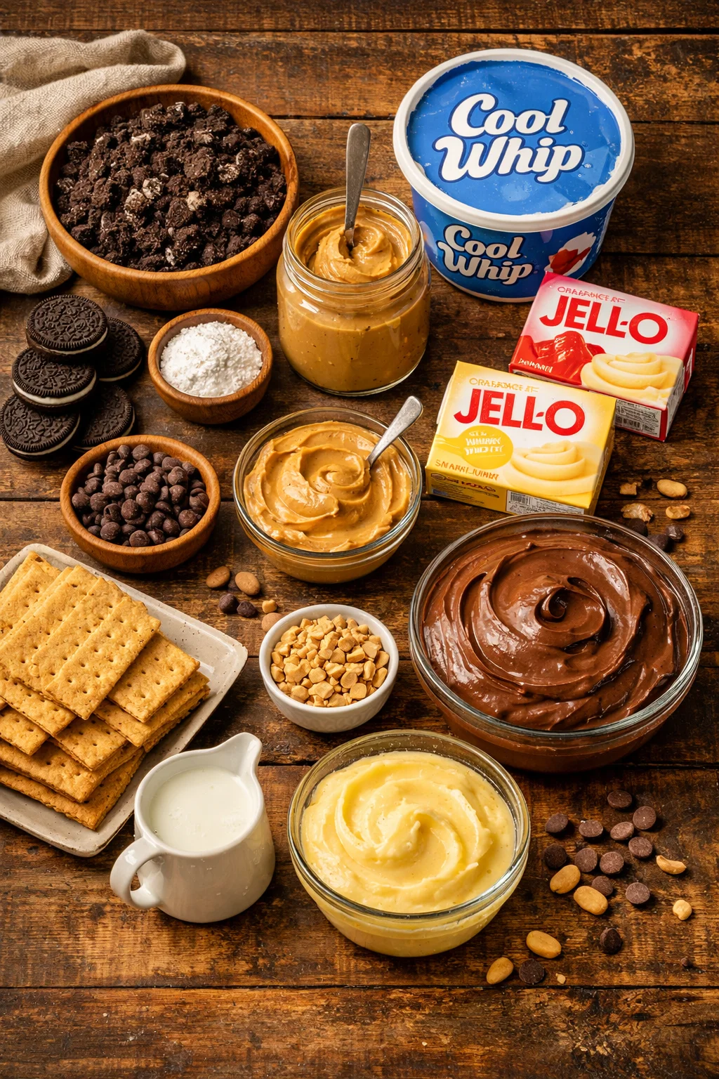 CHOCOLATE PEANUT BUTTER LASAGNA