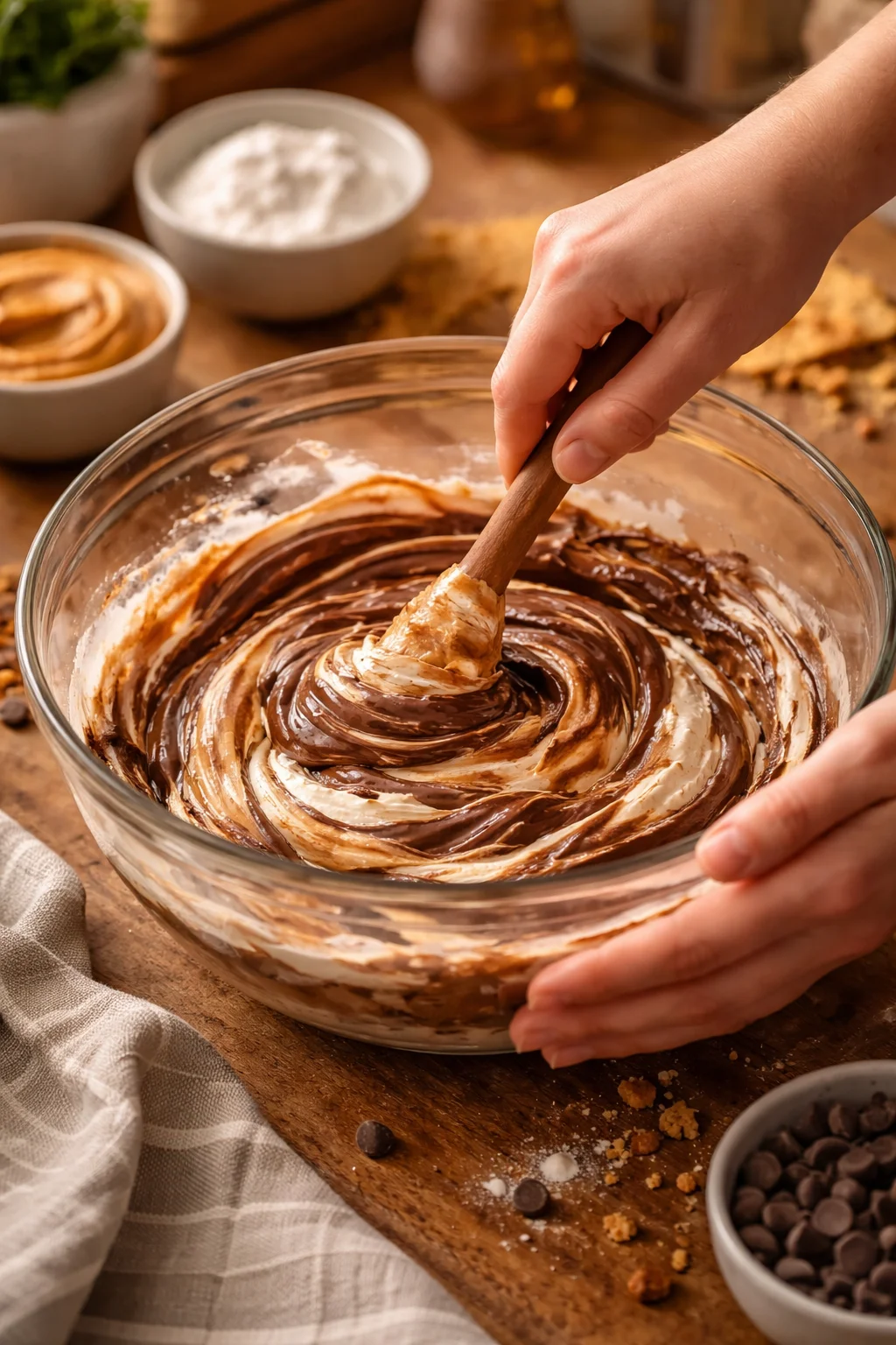 CHOCOLATE PEANUT BUTTER LASAGNA