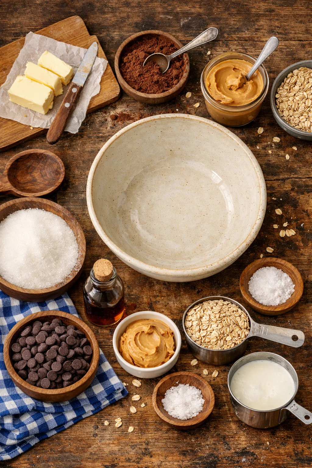 CHOCOLATE PEANUT BUTTER NO-BAKE COOKIES