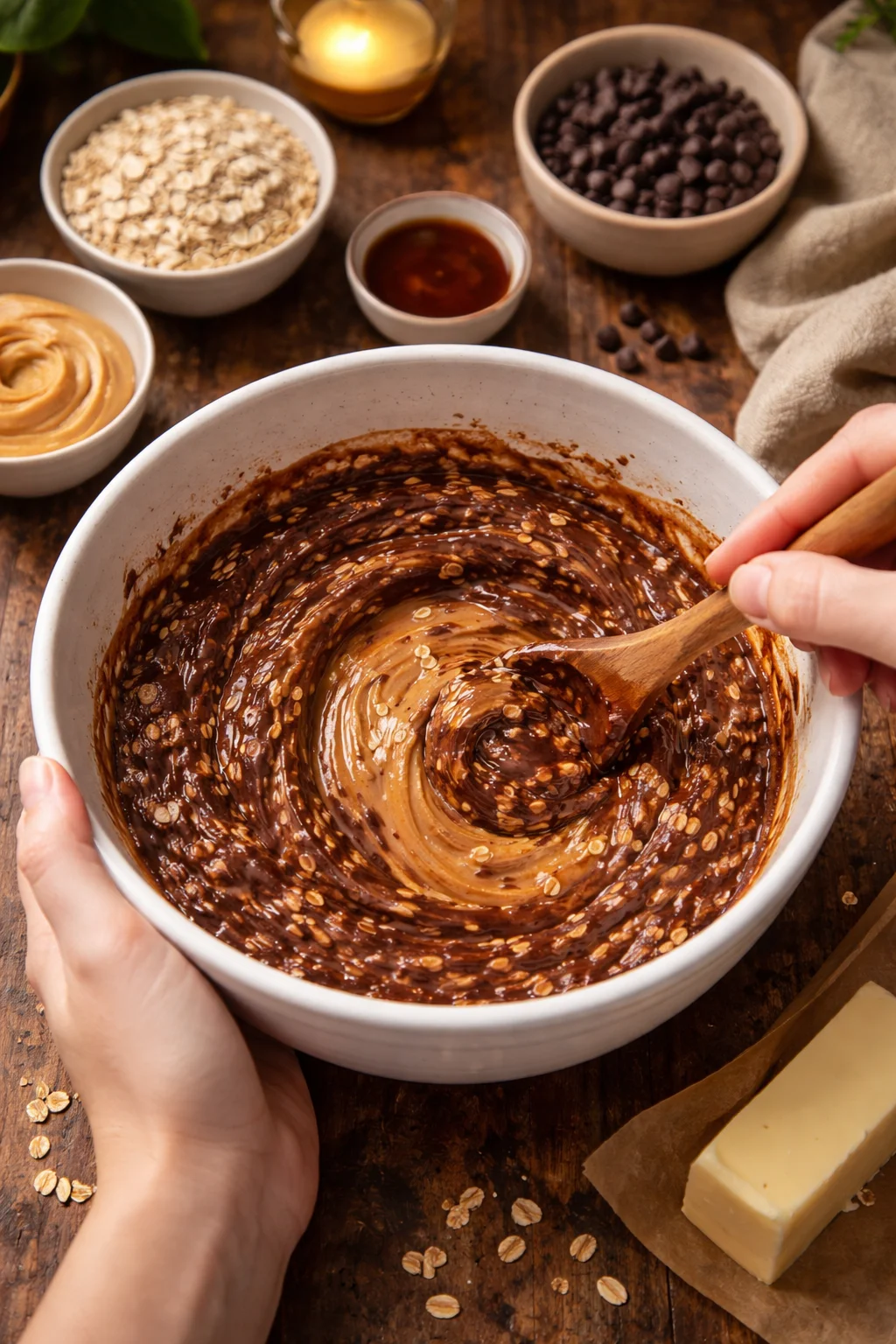 CHOCOLATE PEANUT BUTTER NO-BAKE COOKIES