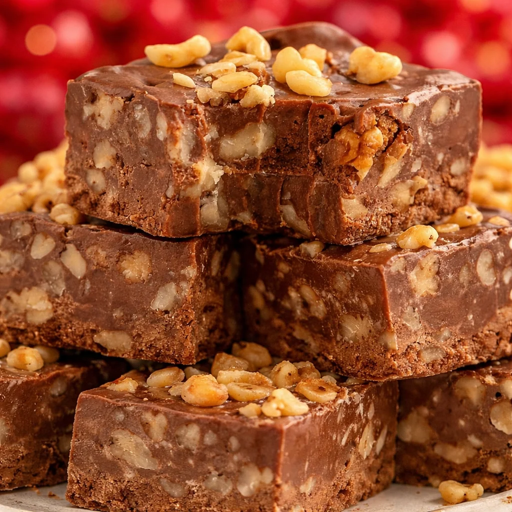 Deliciously creamy Chocolate Walnut Fudge with rich chocolate and buttery walnuts.