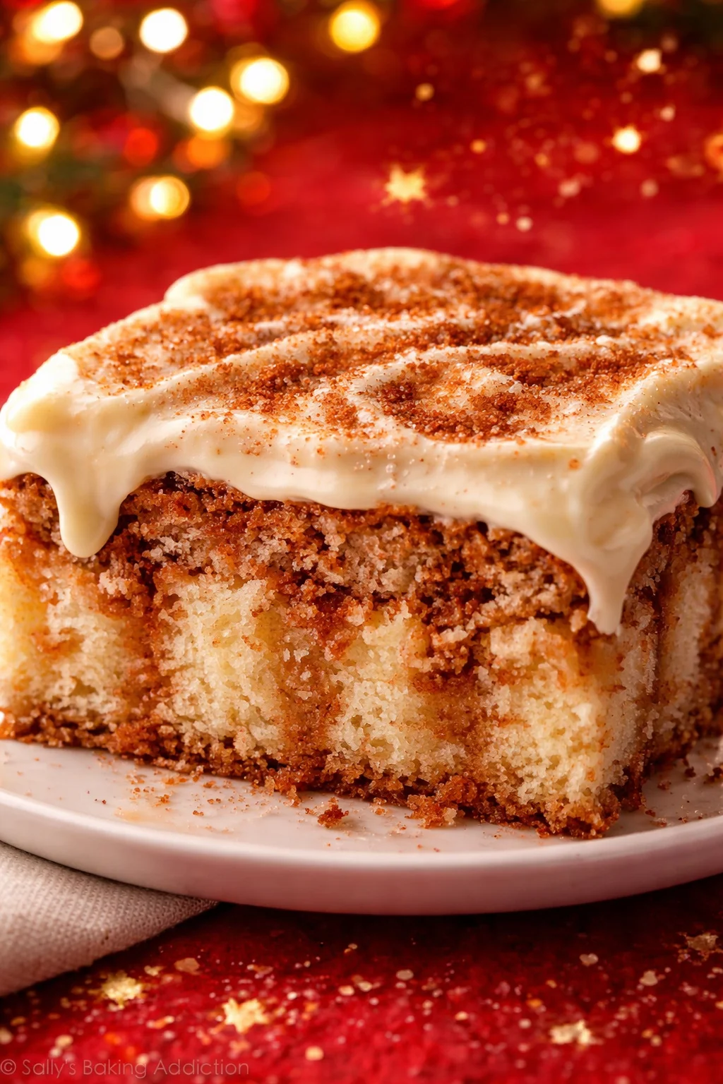 CINNAMON ROLL POKE CAKE