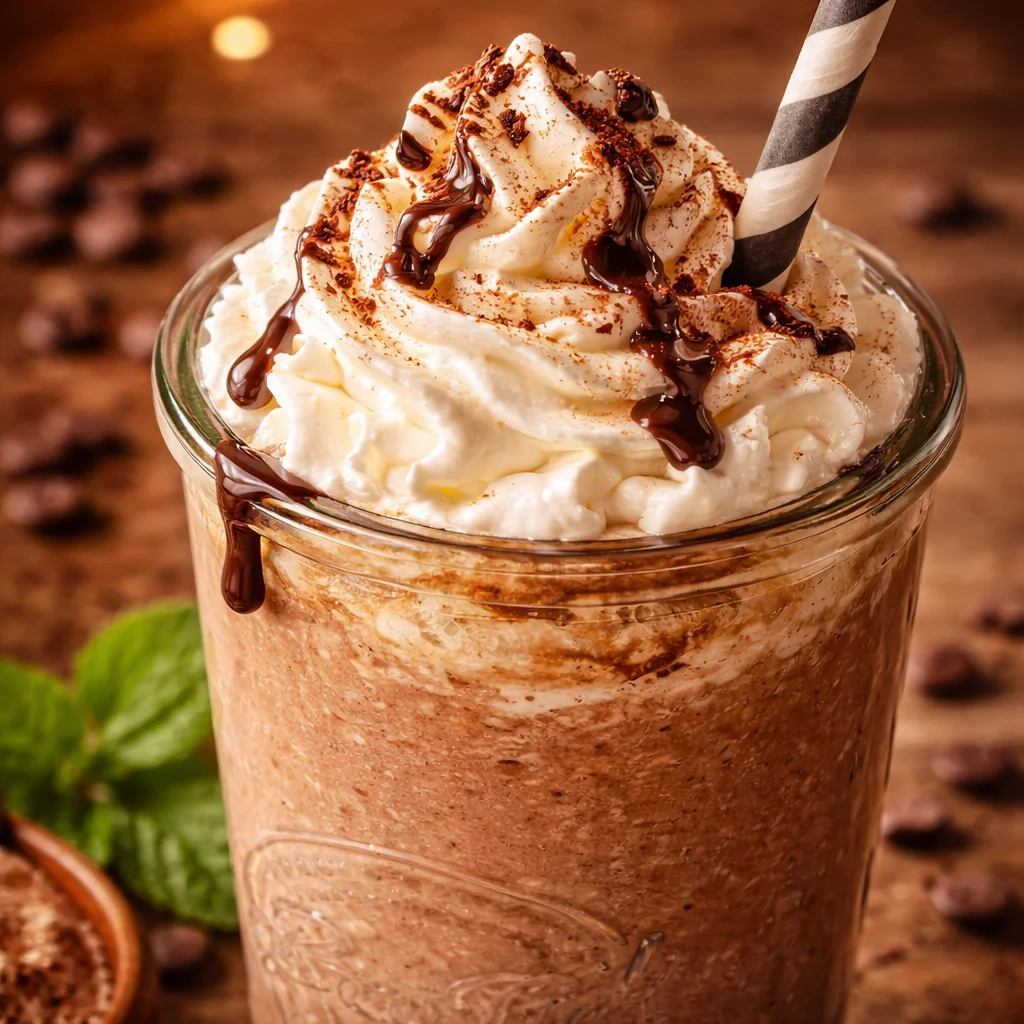 Delicious and creamy coffee smoothie made with banana and nut butter.