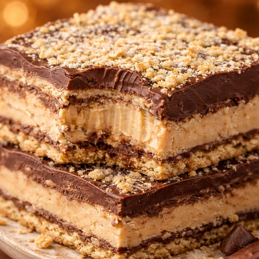 Delicious Disneyland Copycat Peanut Butter Bars ready to enjoy.