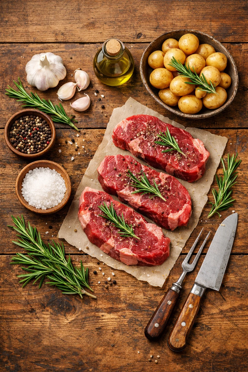 Garlic Butter Steak & Potatoes