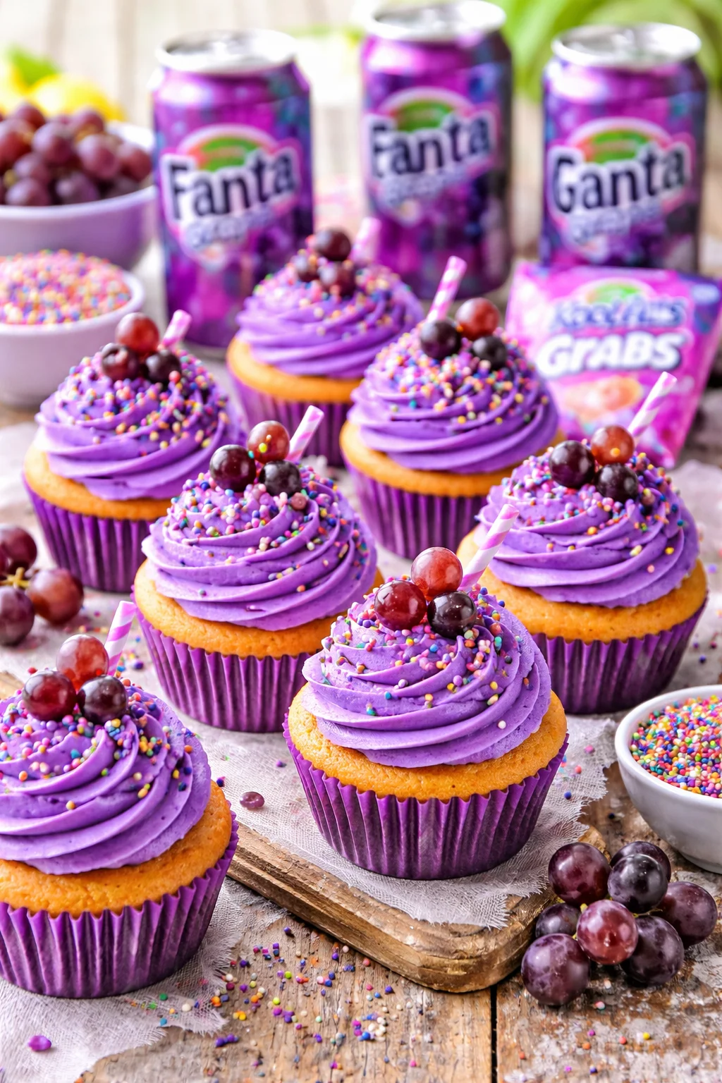 GRAPE SODA CUPCAKES