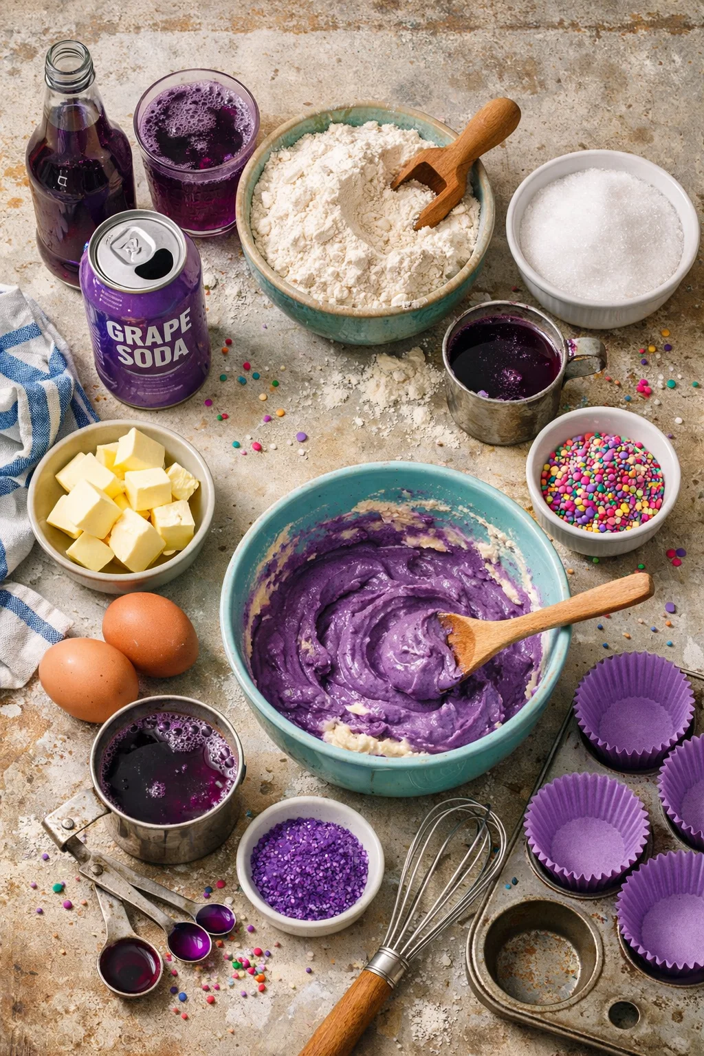 GRAPE SODA CUPCAKES