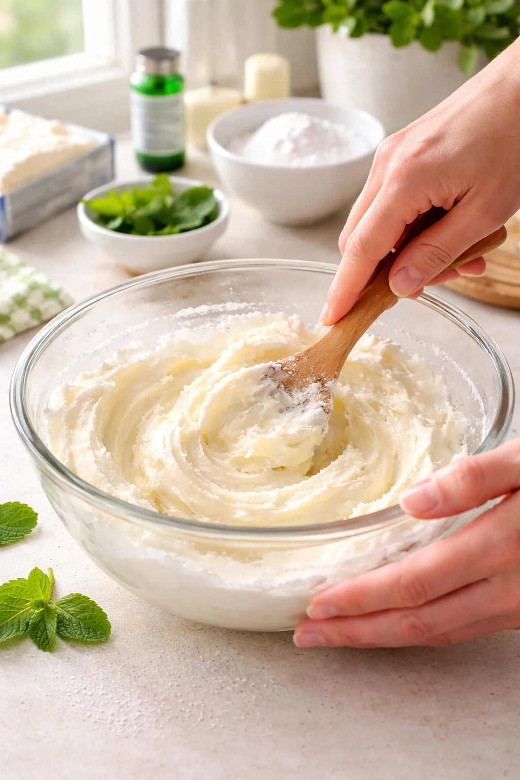 HOMEMADE CREAM CHEESE MINTS