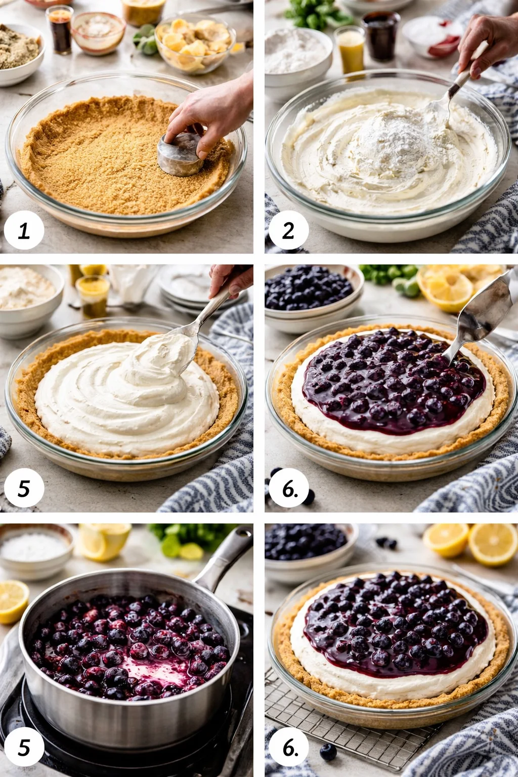 No-Bake Blueberry Pie