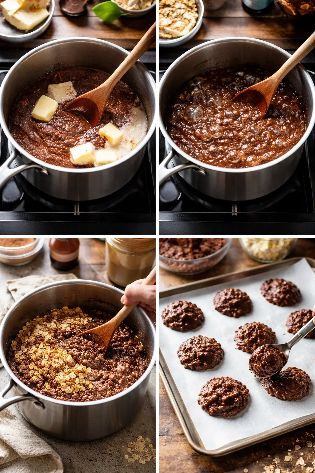 No-Bake Chocolate Peanut Butter Cookies