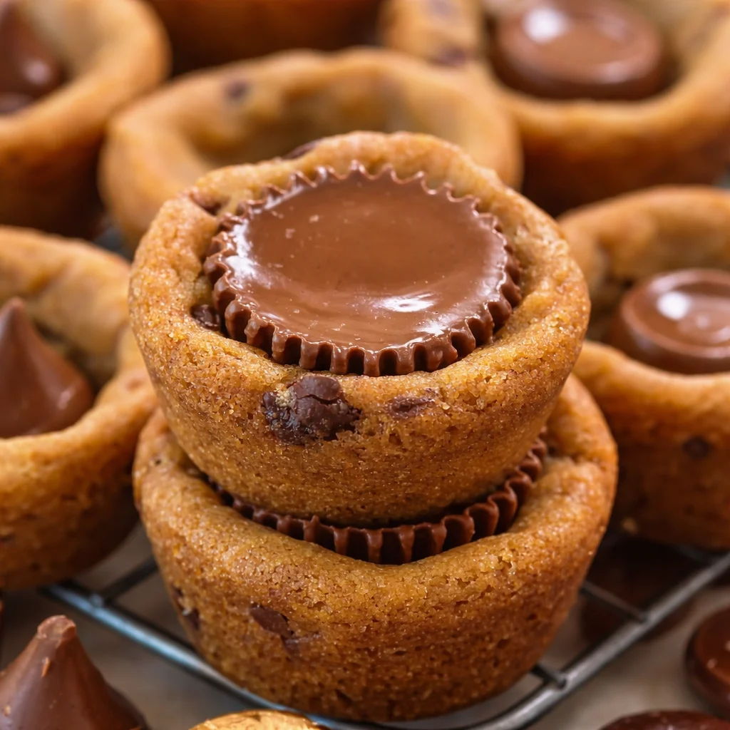 Reese’s Chocolate Chip Cookie Bites made with peanut butter cups and cookie dough.