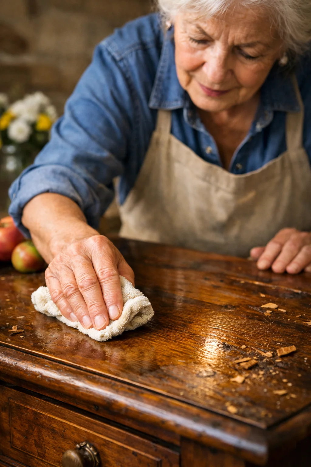 Restore Wood Easily With Vinegar + Oil