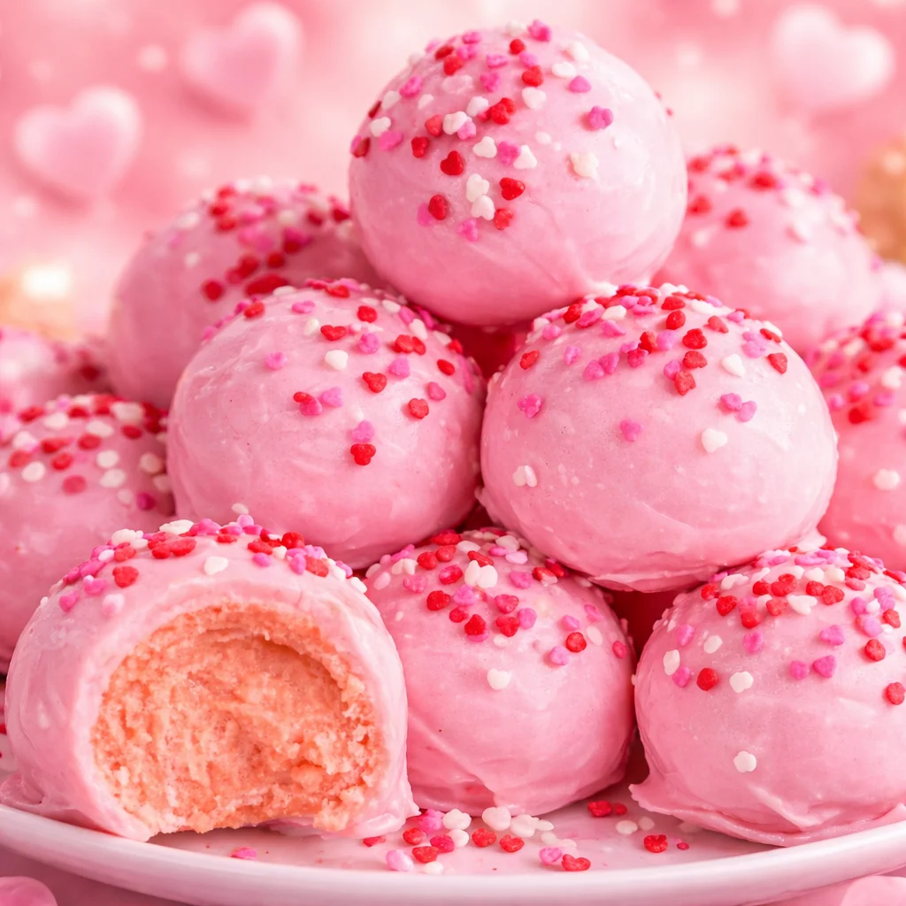 No-bake Valentine Oreo Truffles in heart shape, coated in chocolate, perfect for gifting.