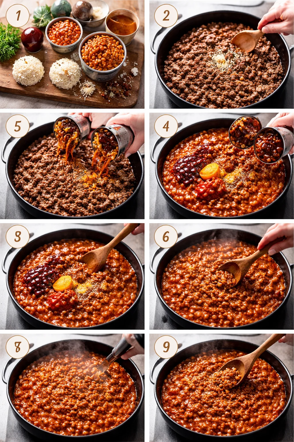 BAKED BEANS with GROUND BEEF