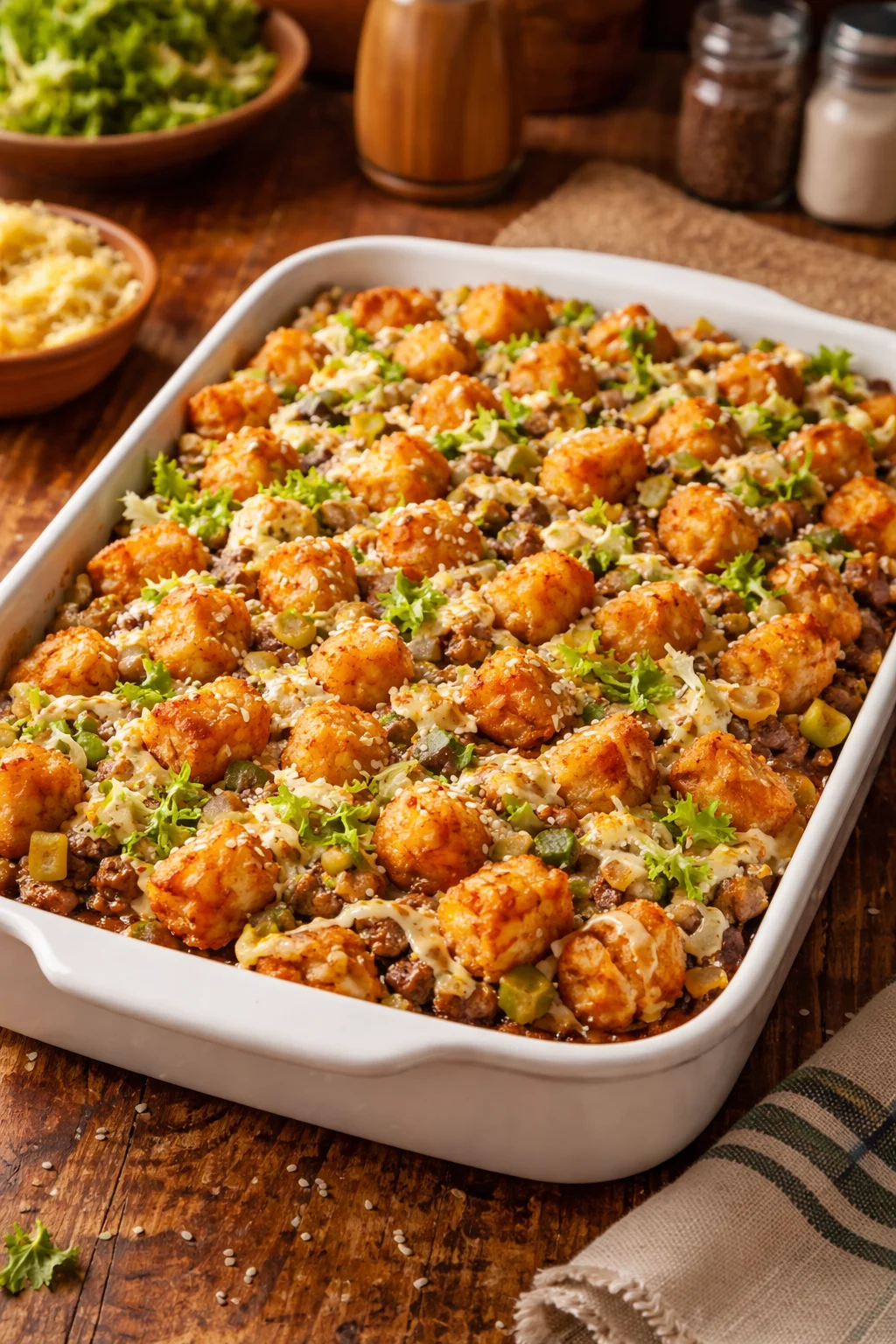 Big Mac Tater Tot Casserole