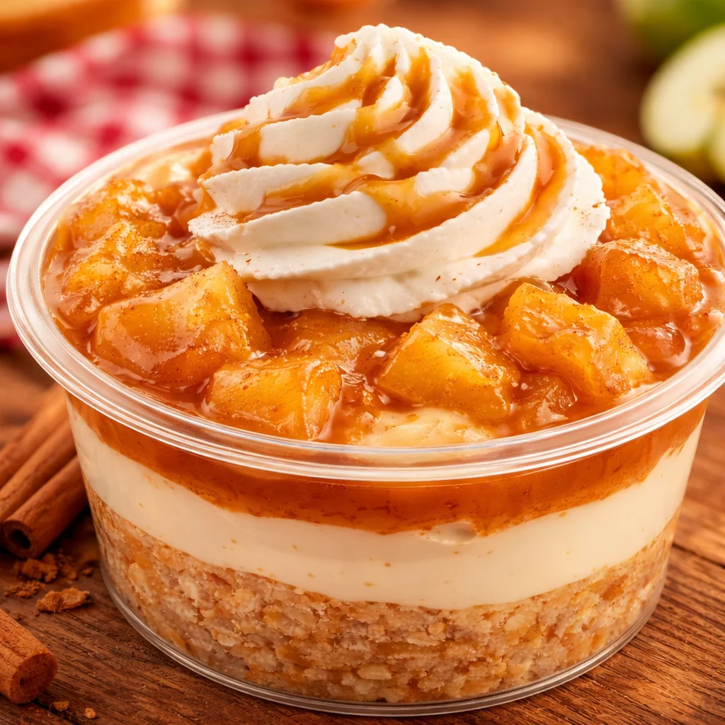 Delicious Caramel Apple Dessert Cups with apples and caramel sauce, perfect fall treat.