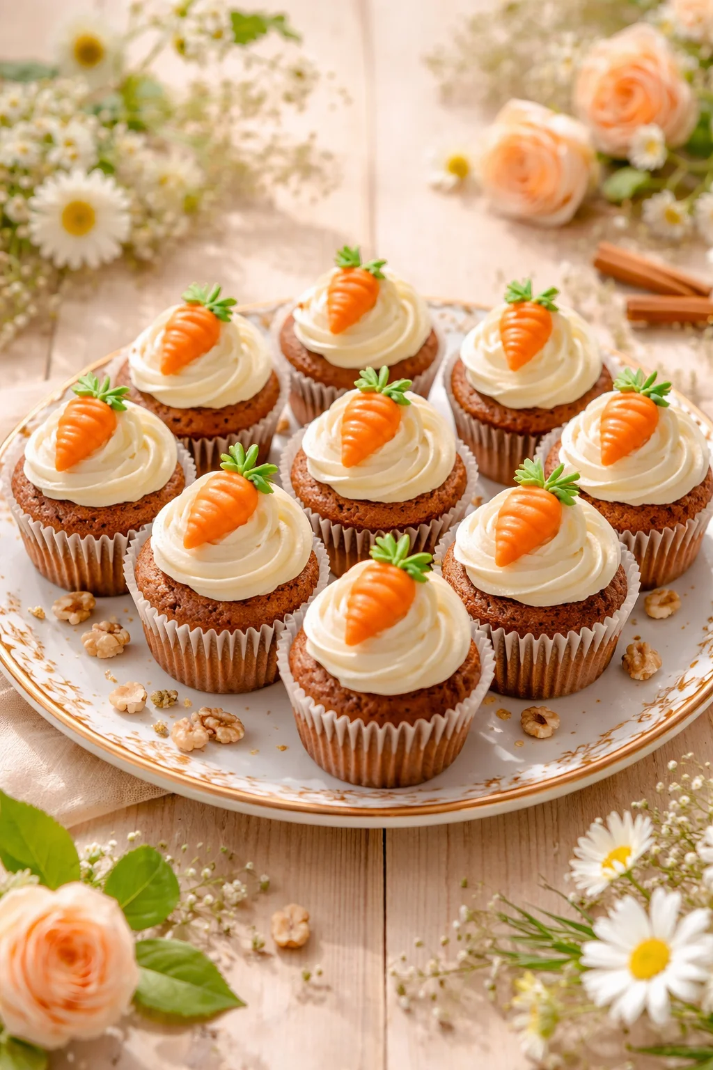 CARROT CAKE CUPCAKE FOR EASTER