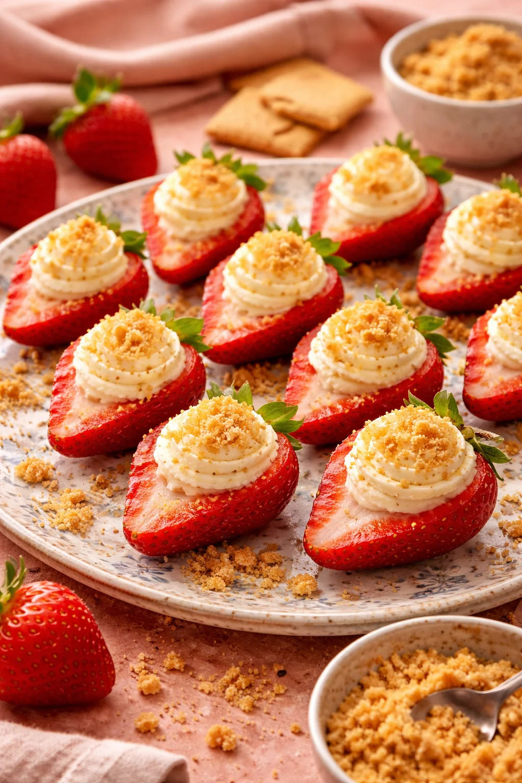 CHEESECAKE DEVILED STRAWBERRIES
