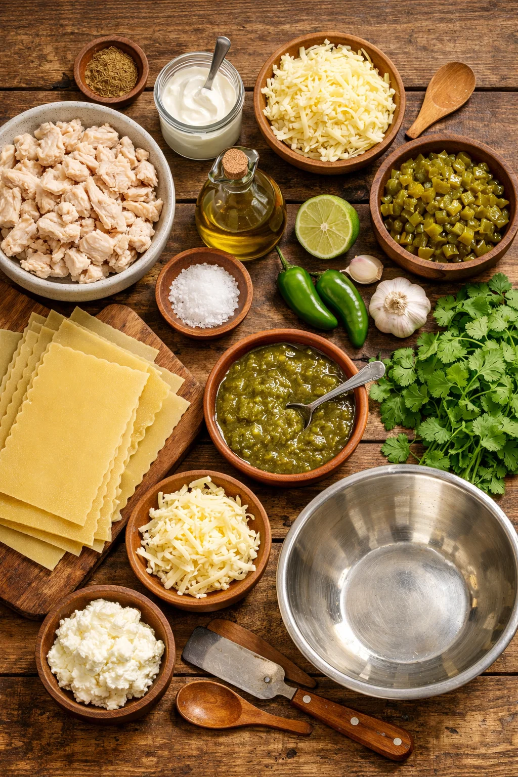Cheesy Chicken & Green Chili Lasagna
