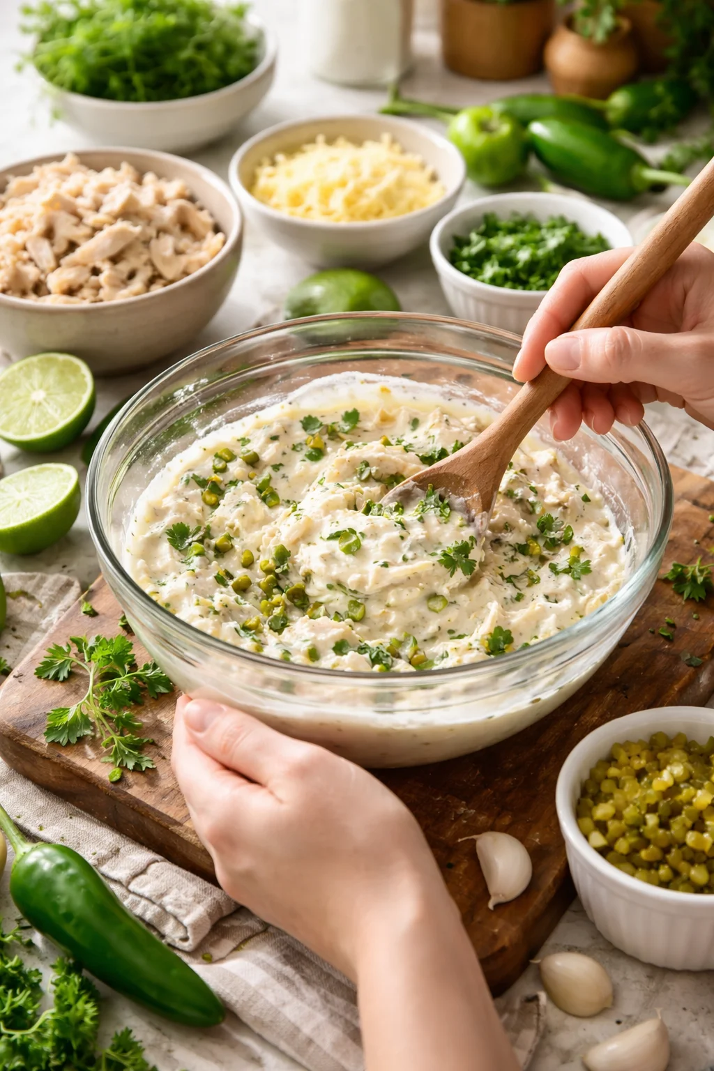 Cheesy Chicken & Green Chili Lasagna