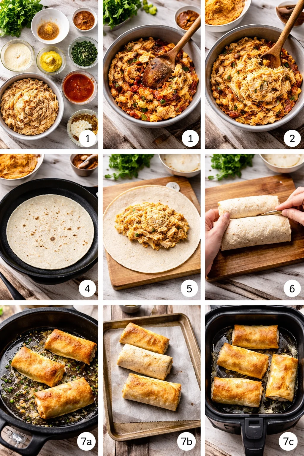 Chicken chimichangas