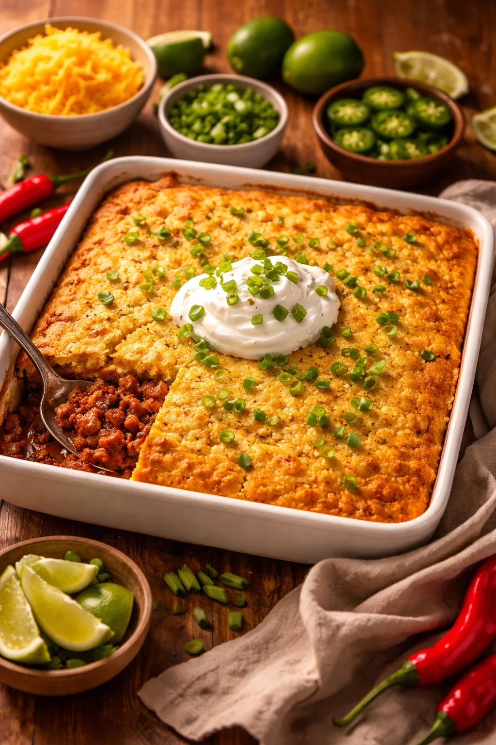 CHILI CORNBREAD CASSEROLE RECIPE