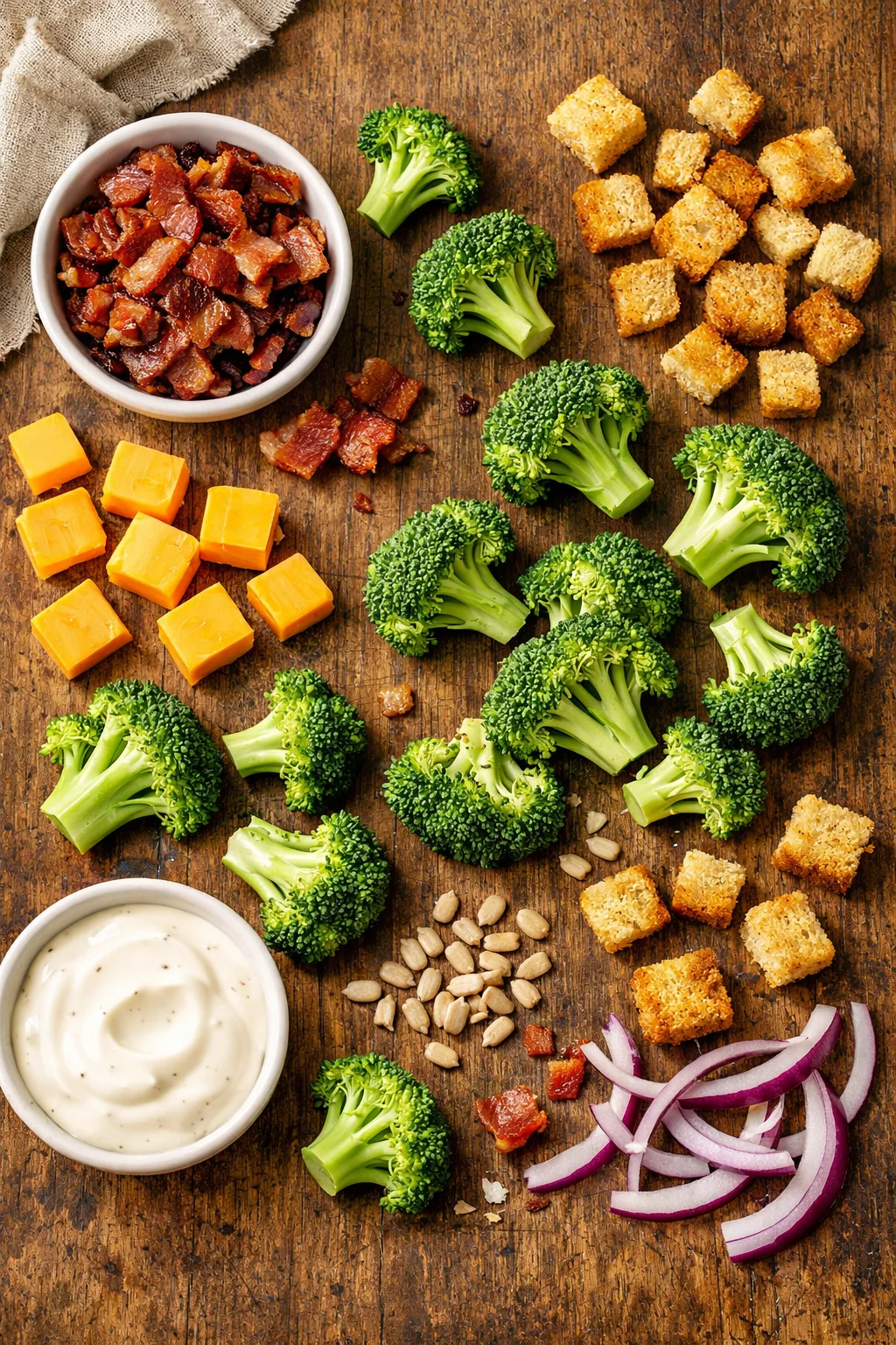 CREAMY BROCCOLI SALAD WITH BACON