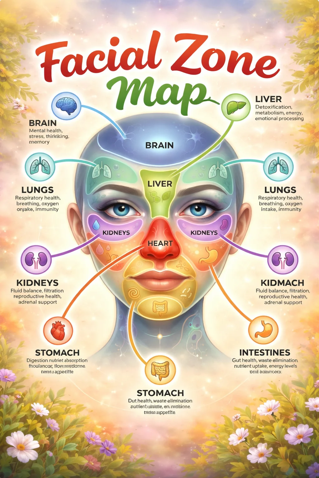 Facial Zone Map: Organ Connections