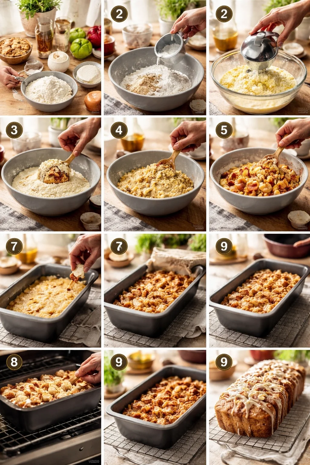 Glazed Apple Fritter Bread