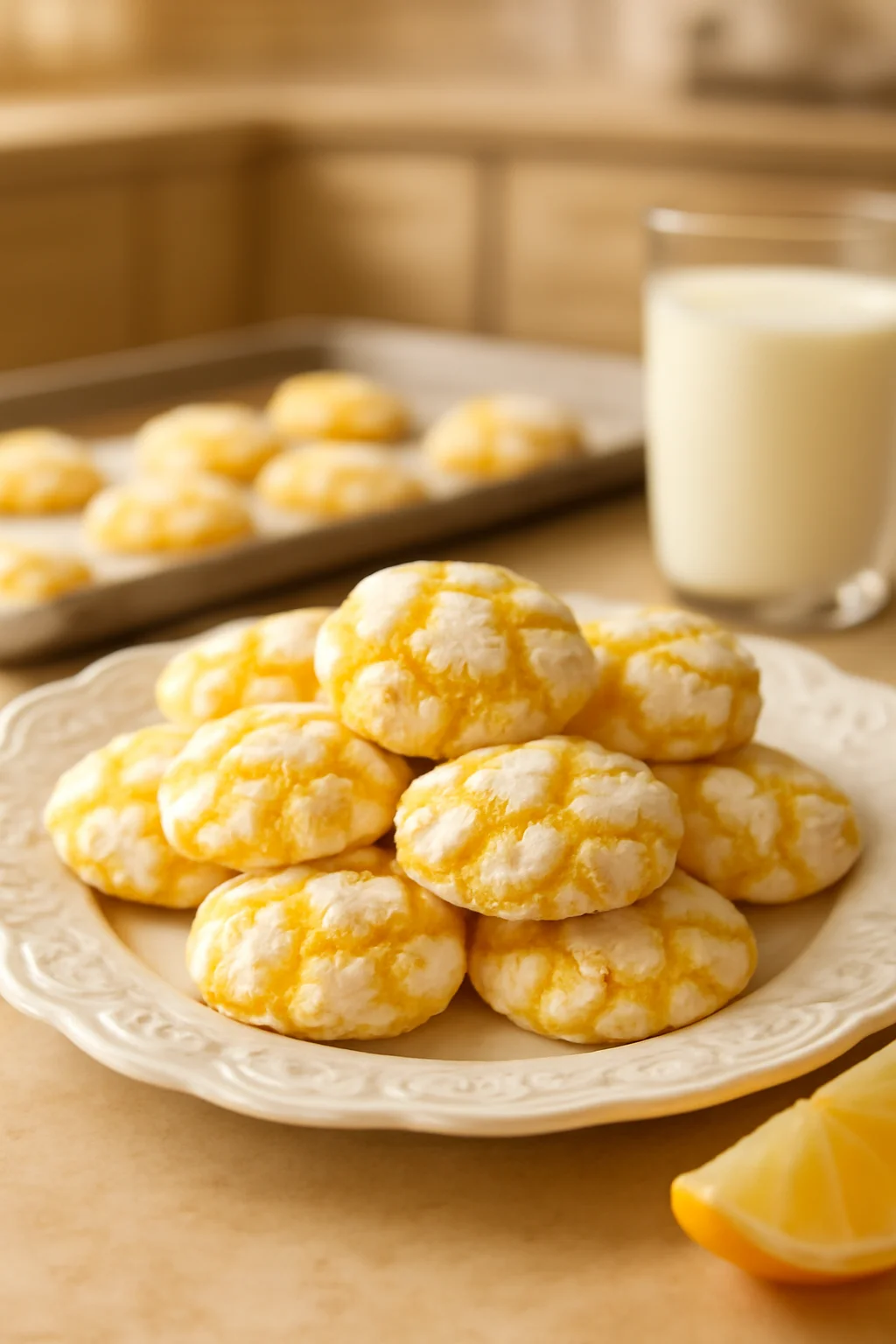 LEMON CAKE MIX COOKIES