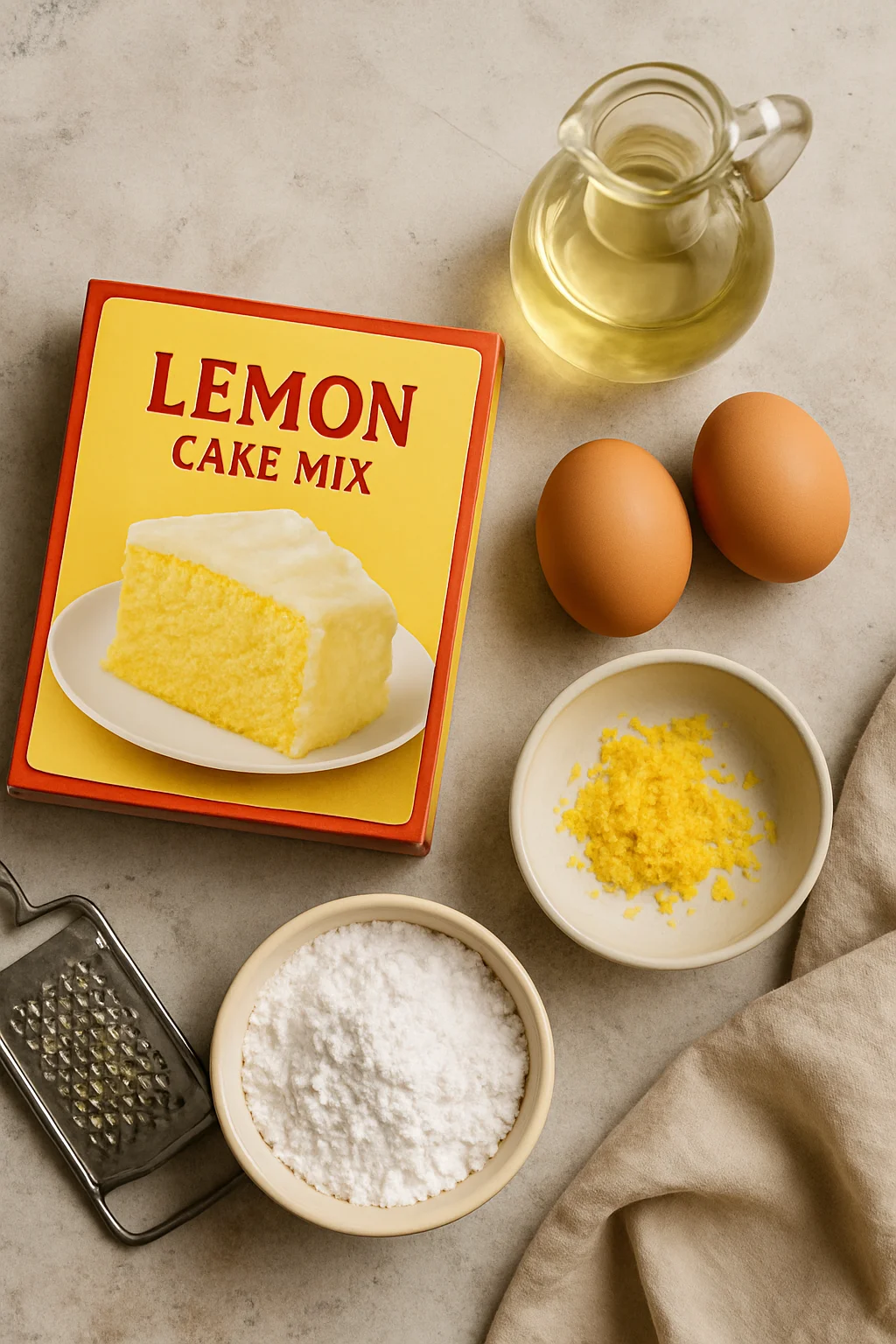 LEMON CAKE MIX COOKIES