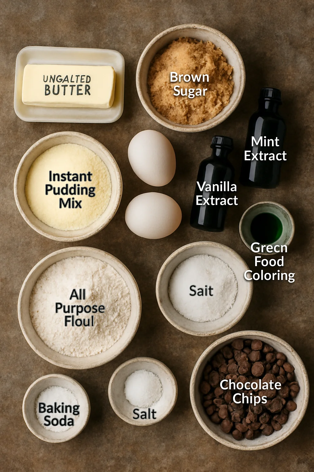 MINT CHOCOLATE CHIP PUDDING COOKIES