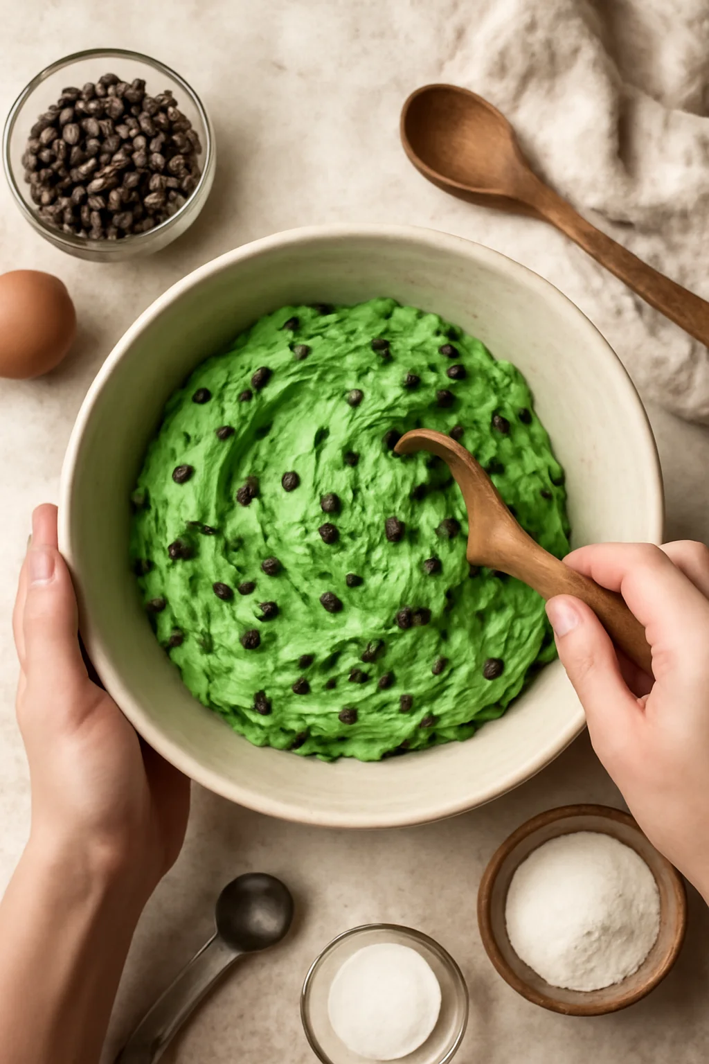 MINT CHOCOLATE CHIP PUDDING COOKIES