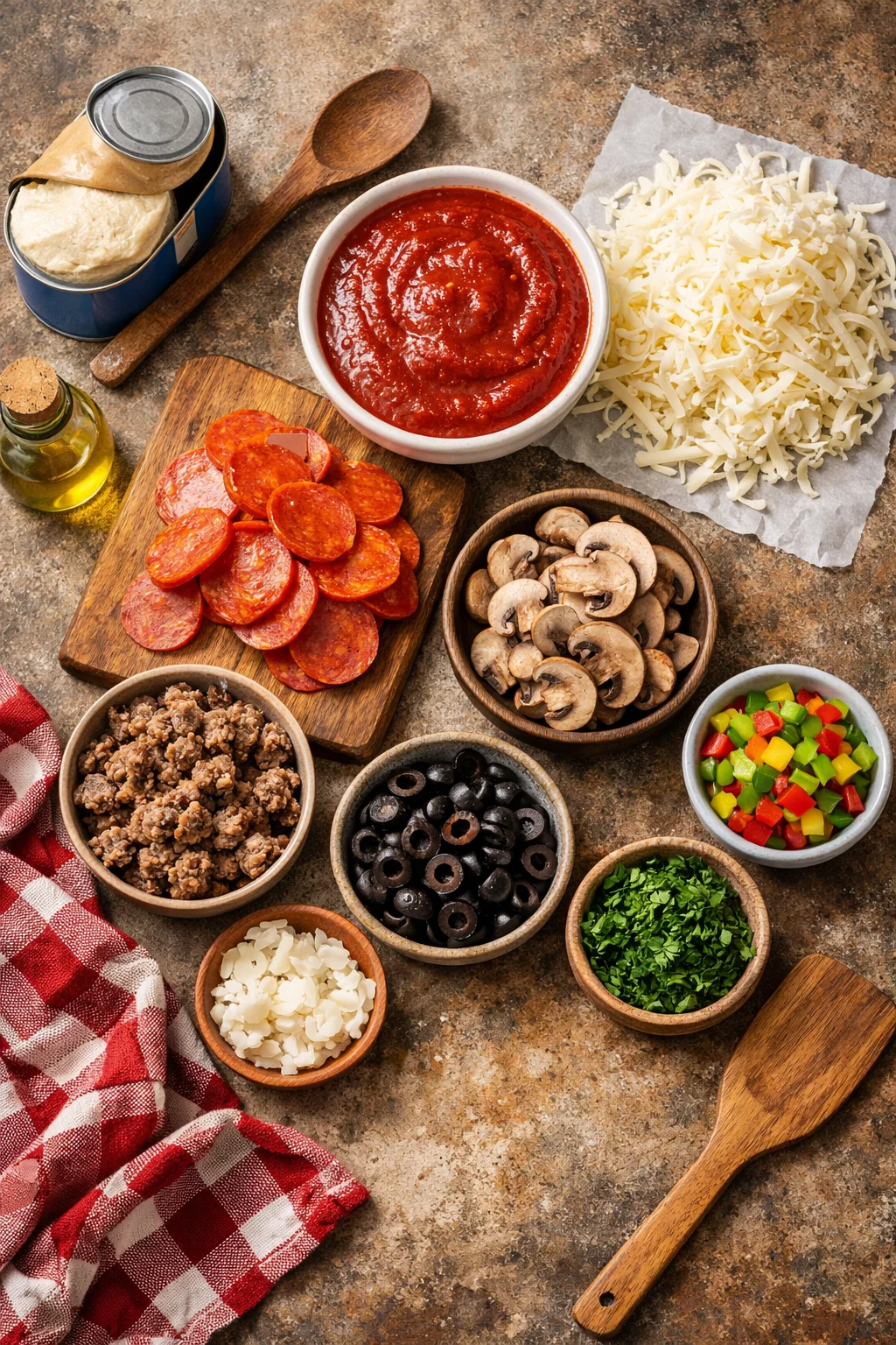 Pizza Casserole with Biscuits