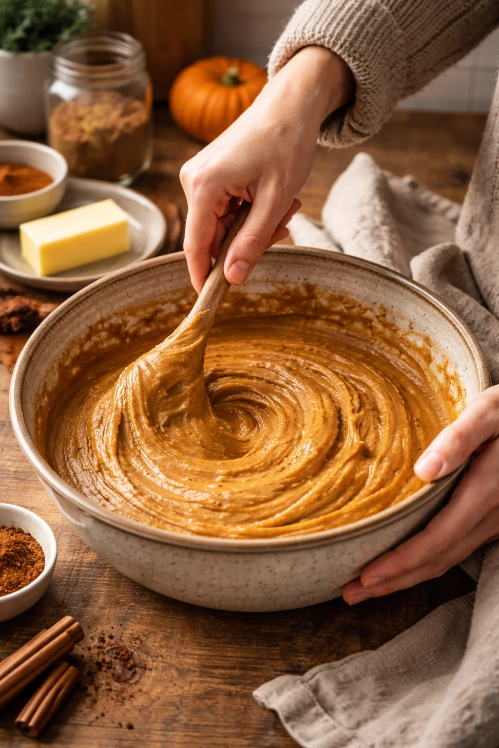 Pumpkin Spice Poke Cake