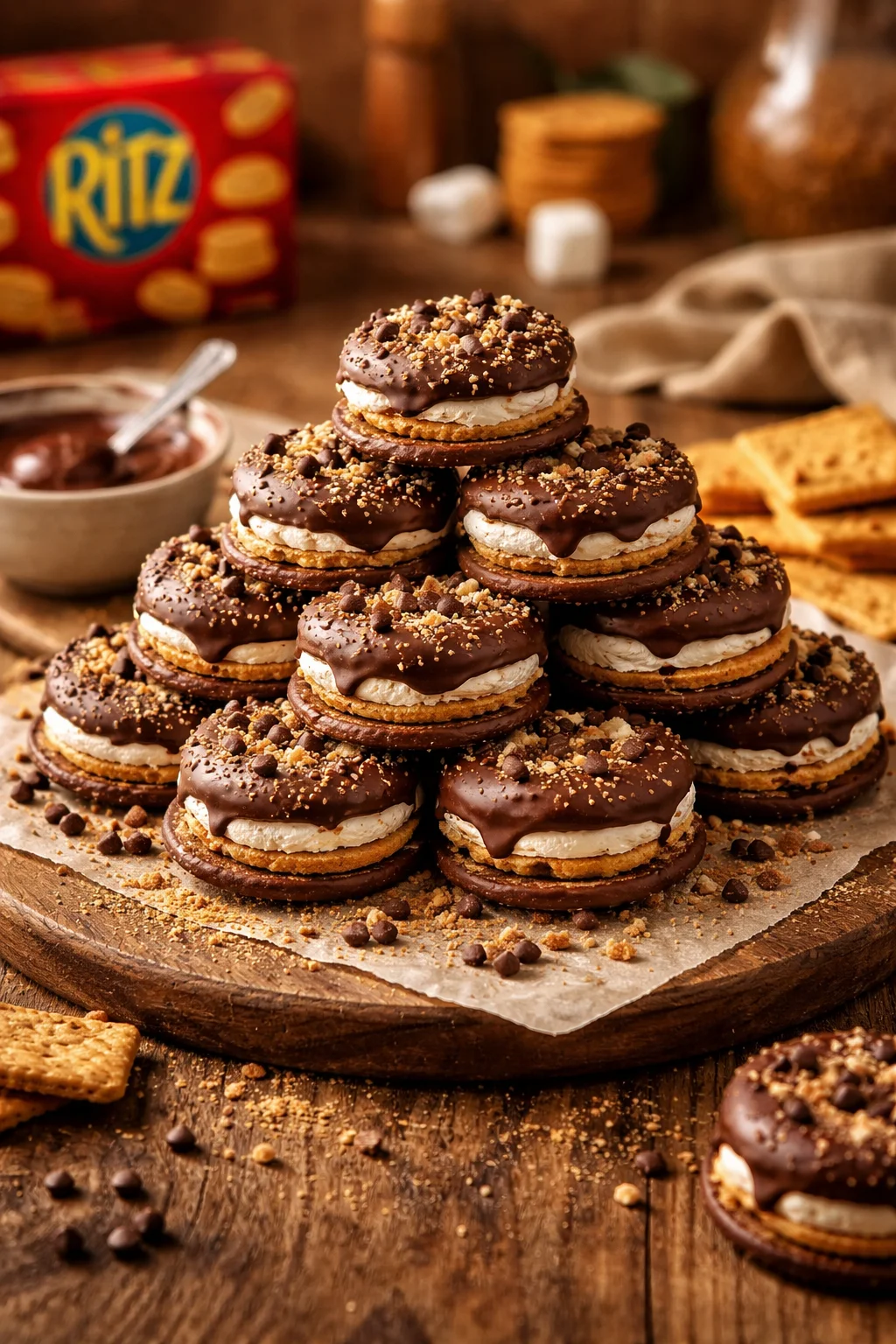 RITZ CRACKER SMORES COOKIES