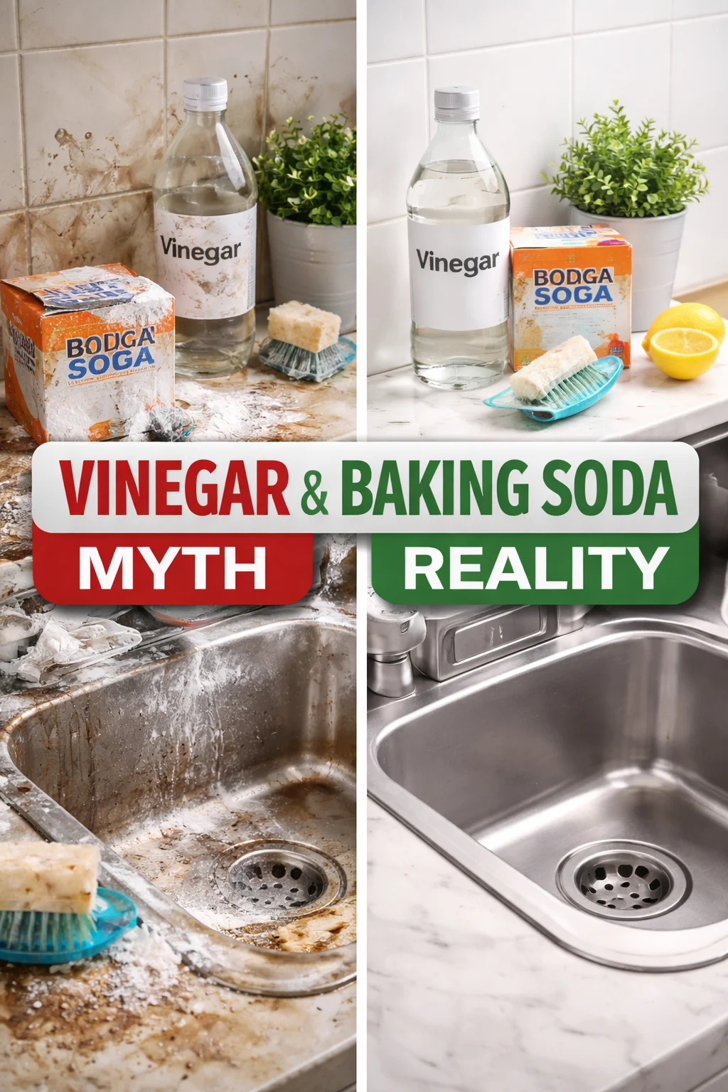 The Chemical Truth About Mixing Vinegar And Baking Soda For Cleaning
