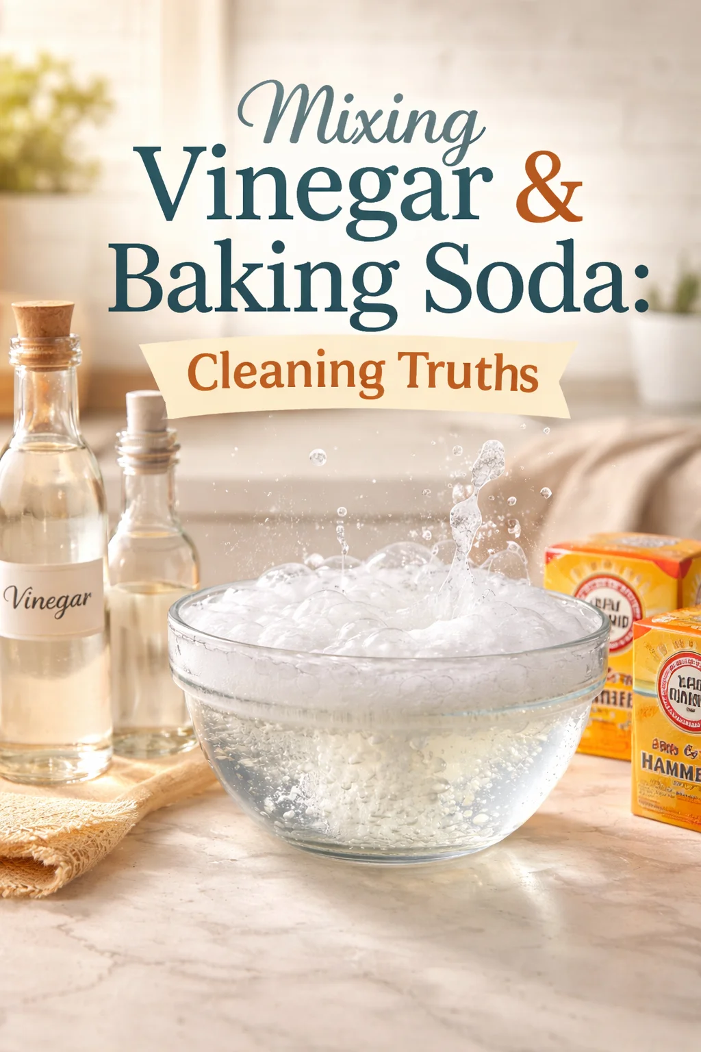 The Chemical Truth About Mixing Vinegar And Baking Soda For Cleaning