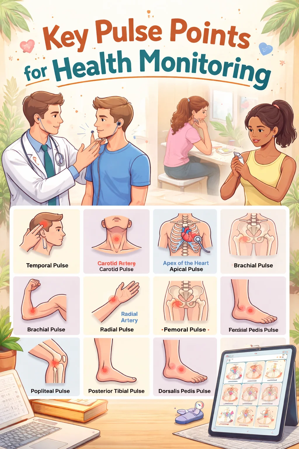 Understanding Key Pulse Points for Health Monitoring