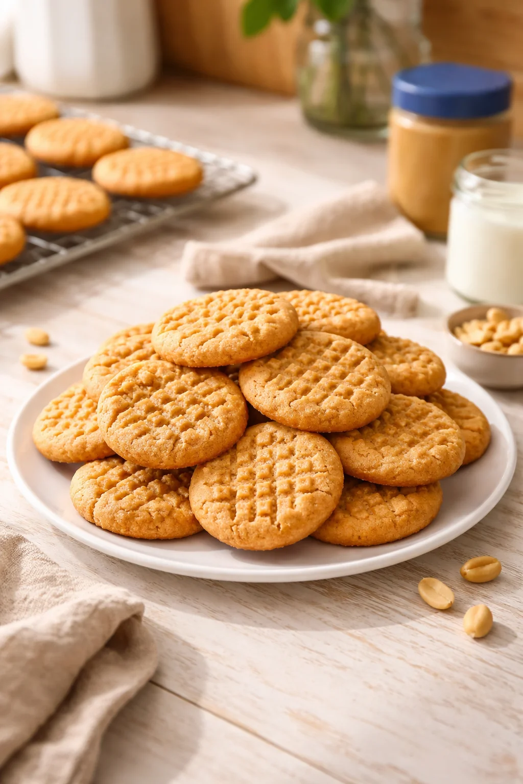 3-Ingredient Peanut Butter Cookies
