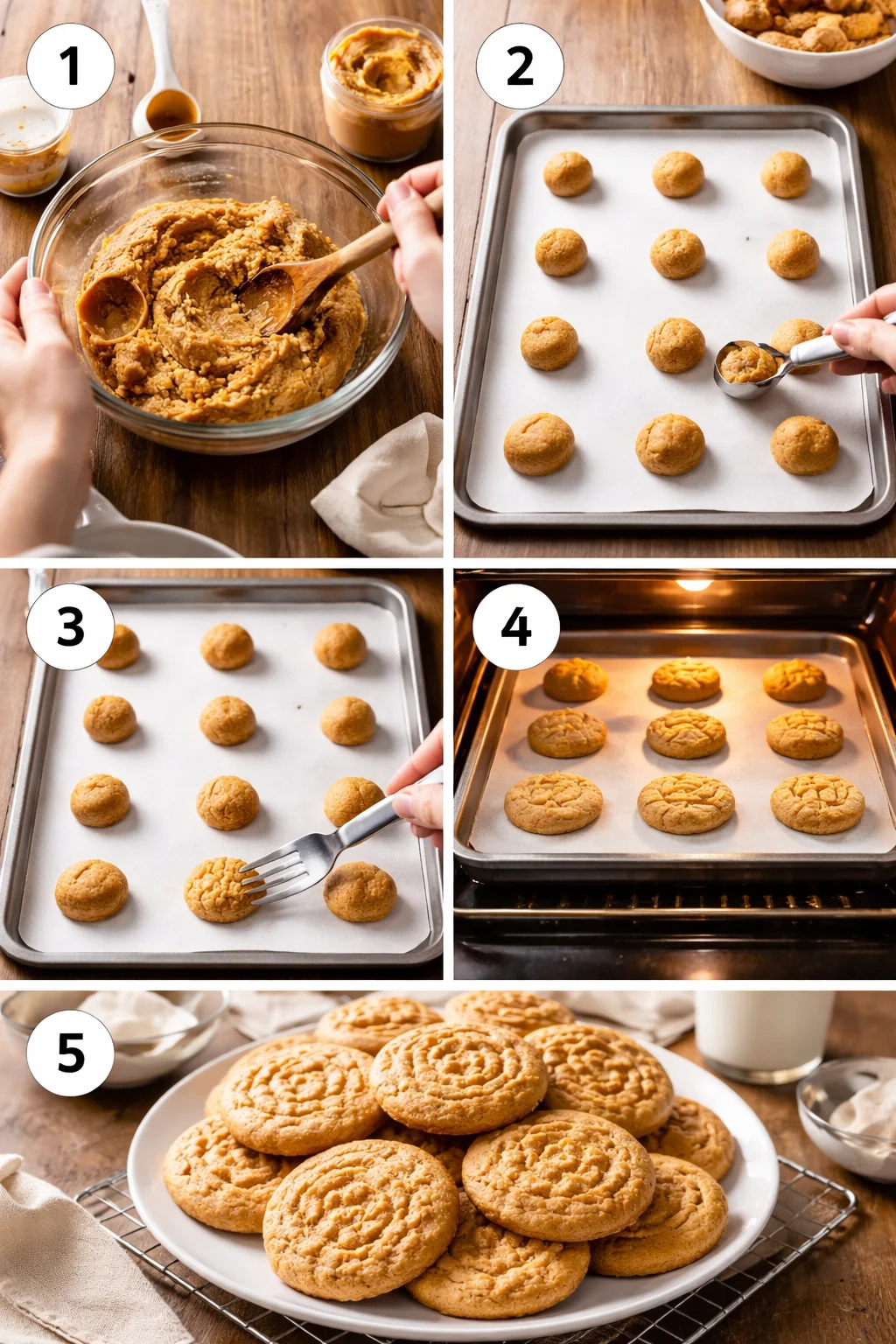 3-Ingredient Peanut Butter Cookies