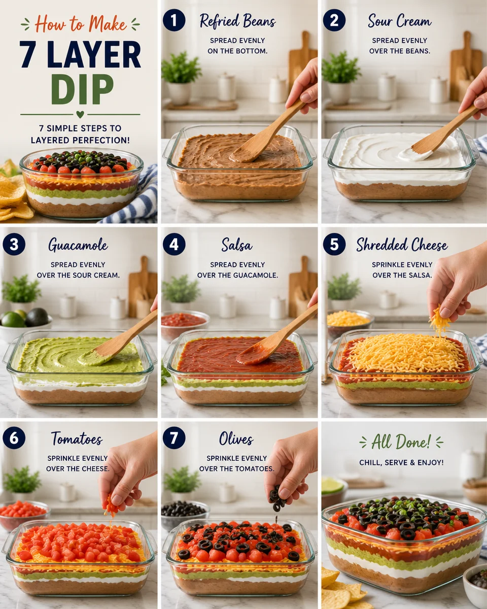 7 LAYER DIP Recipe