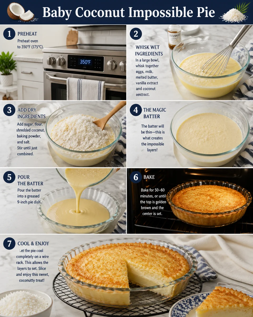 Baby Coconut Impossible Pies