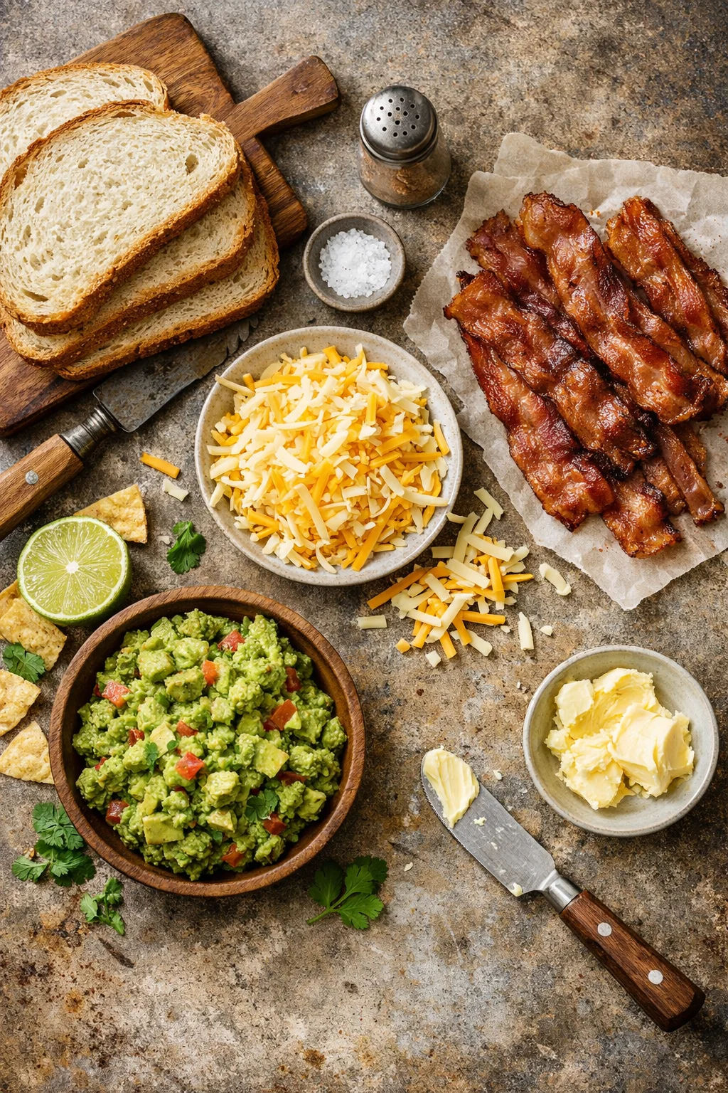 Bacon Guacamole Grilled Cheese Sandwich