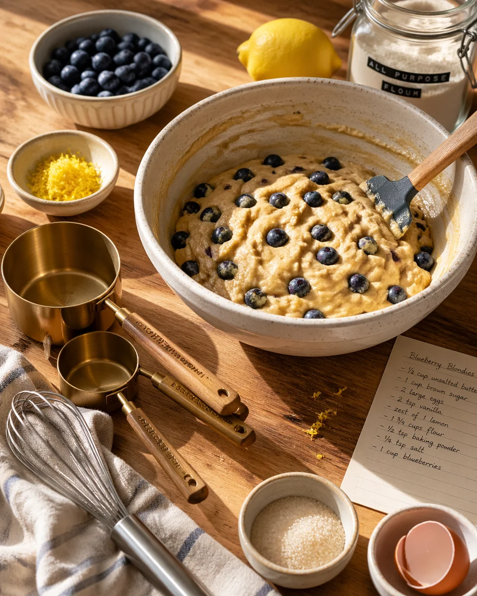 BLUEBERRY LEMON BLONDIES
