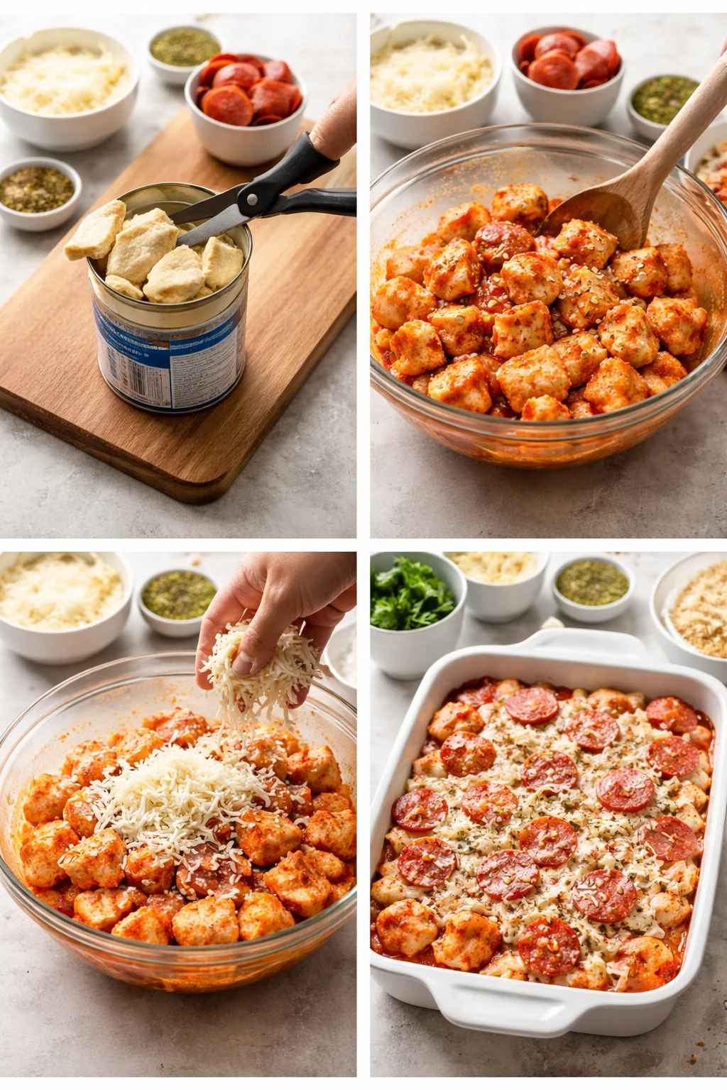 BUBBLE UP PIZZA CASSEROLE