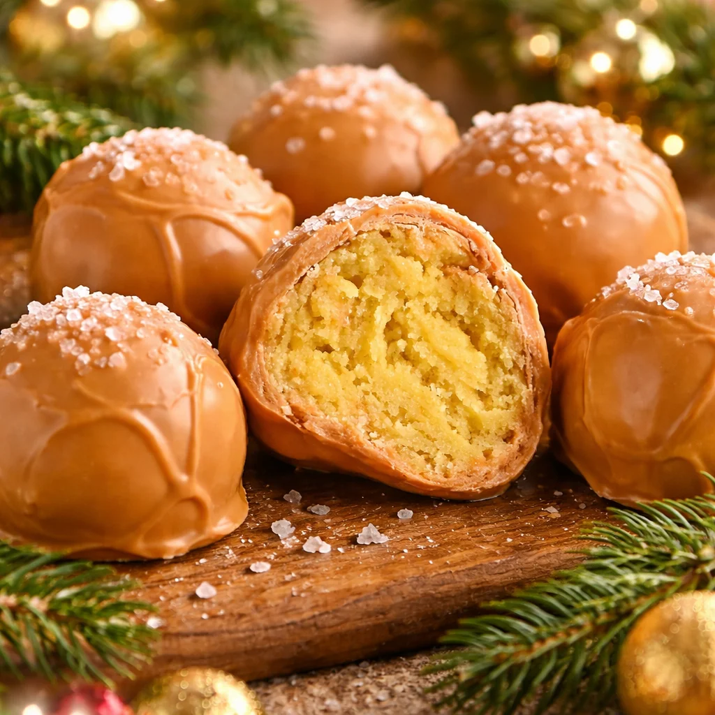 Delicious Caramel Cheesecake Bites on a dessert platter.